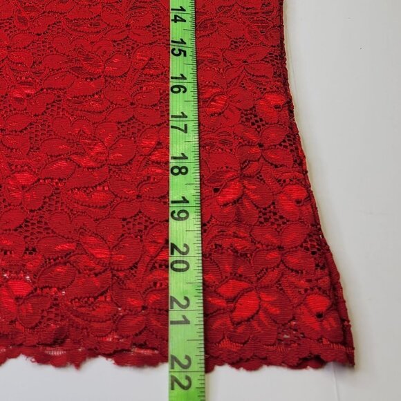 Red Lace Tank Top Lace Camisole Wide Straps Lace Top - Size M, Size XL - NEW - Picture 8 of 12